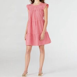 Maxwell & Geraldine The Rose‎ Smocked Dress Size XS Rose Red Tomato Girl Euro
